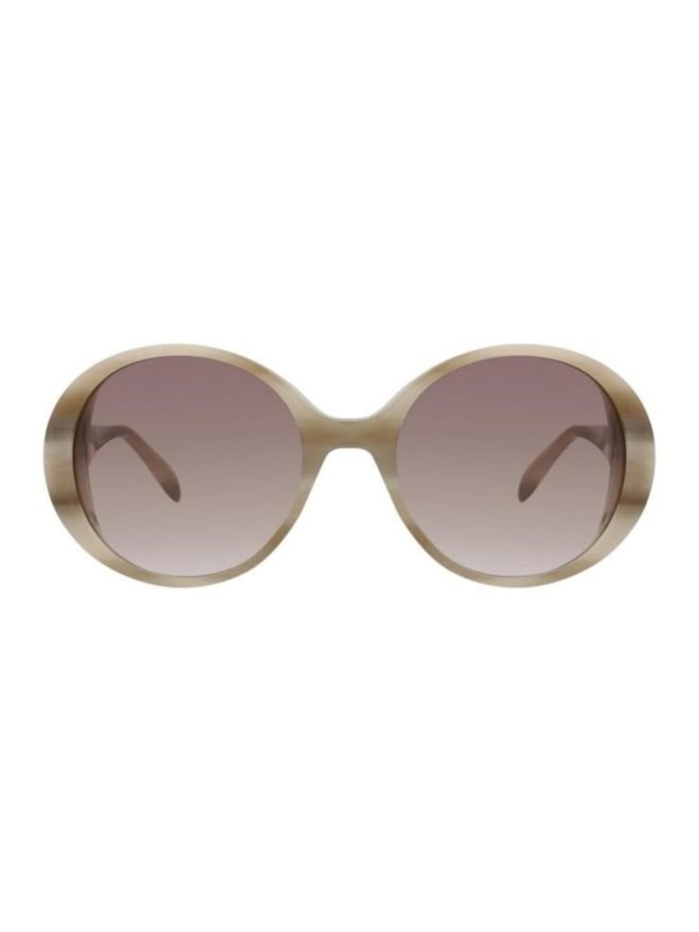New Valentino Unisex Round/Oval Gold Gold Amber Fashion Designer Sunglasses